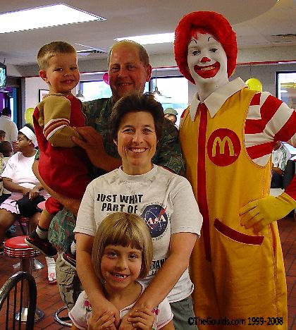 The Gould's and a clown.